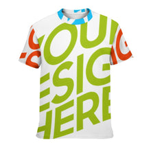 Cargar imagen en el visor de la galería, Camiseta de manga corta con estampado completo para niños y niñas personalizado con patrón foto texto (impresión de imágenes múltiples)