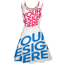 Cargar imagen en el visor de la galería, Vestido sin Mangas con Cuello Redondo y Dobladillo Grande Empalme para mujer TQ NZ2202055 Personalizado de múltiples imágenes con impresión completa con Foto Logo Patrón Texto