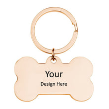 Cargar imagen en el visor de la galería, Llavero Redondo / Llavero de Hueso / Corazón / Gato / Estrella JJ0529156 Grabado Personalizado con Texto Nombre