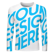 Cargar imagen en el visor de la galería, Camiseta ligera de manga larga con estampado para hombre EL Personalizada con Impresión Completa de una imagen con Foto Logo Patrón Texto