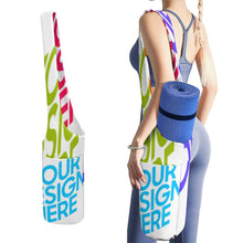 Cargar imagen en el visor de la galería, Bolsa de almacenamiento plegable de lona para esterilla de yoga personalizado con patrón foto texto (impresión de imágenes múltiples)