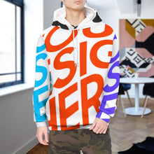 Cargar imagen en el visor de la galería, Sudadera de Forro Polar con Capucha Deportiva de Felpa para hombre FS0816072 Personalizada con impresión completa de múltiples imágenes con Foto Logo Patrón Texto