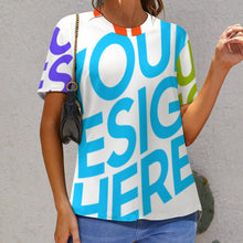 Cargar imagen en el visor de la galería, Camiseta manga corta de moda para mujer NT Personalizada con Impresión Completa de múltiples imágenes con Foto Logo Patrón Texto