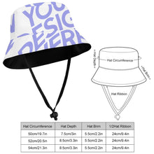 Cargar imagen en el visor de la galería, Sombrero de Cubo / Pescador Infantil con Correa Estampado para Sol Playa Verano al Aire Libre para Niños Niñas YT1205072 Personalizado Impresion Completa de Una Imagen con Foto Logo Patrón Texto