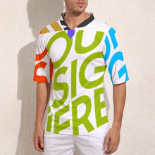 Cargar imagen en el visor de la galería, Camiseta de béisbol fútbol manga corta deportiva cuello en V secado rápido para hombre XT Personalizada con Impresión Completa de múltiples imágenes con Foto Logo Patrón Texto