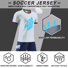 Cargar imagen en el visor de la galería, JG6319 Uniforme de Fútbol para Adultos con Diseño Personalizado Personalizada de Tus Nombres o Fotos