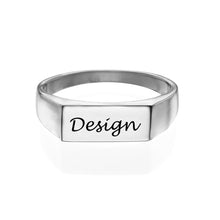 Cargar imagen en el visor de la galería, Anillo de Firma Grabado en Cobre J0018 Personalizado con Texto Nombre Letras
