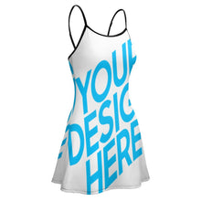 Cargar imagen en el visor de la galería, Vestido Casual Deportivo sin Mangas con Tirantes para mujer NZ049 con Diseño Personalizado con impresión completa de una imagen con Foto Logo Patrón Texto