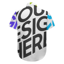 Cargar imagen en el visor de la galería, Camisa clásica botones de manga corta para hombre 3M37 Personalizada con Impresión Completa de múltiples imágenes con Foto Logo Patrón Texto