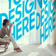 Cargar imagen en el visor de la galería, 140x198cm 140x213cm Cortinas transparentes personalizadas con patrón logotipo nombre foto