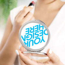 Cargar imagen en el visor de la galería, Espejo de Maquillaje de Viaje con Diseño Personalizado Tus Patrones o Nombres