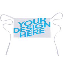 Cargar imagen en el visor de la galería, Medio delantal impermeable unisex con bolsillo frontal para cafetería restaurante cocina personalizado con patrón foto texto