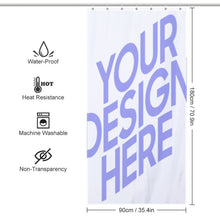 Cargar imagen en el visor de la galería, Cortina de Ducha / Cortina de baño de Poliéster Personalizada con impresión completa con Foto Logo Patrón Texto