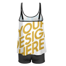 Cargar imagen en el visor de la galería, Tankini / Traje de Baño Sexy de Dos Piezas para Mujeres QZ6072 Personalizado con Impresión Completa de múltiples imágenes con Foto Logo Patrón Texto
