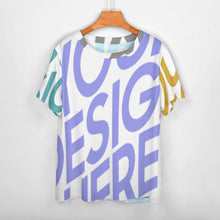 Cargar imagen en el visor de la galería, Camiseta casual manga corta talla grande para mujer A562 Personalizada con Impresión Completa de múltiples imágenes con Foto Logo Patrón Texto