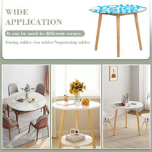 Cargar imagen en el visor de la galería, Funda de mantel redondo de tela oxford impermeable personalizado con patrón foto texto