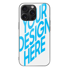Cargar imagen en el visor de la galería, Funda de cristal para teléfono iPhone 15 / 15 Plus / 15 Pro / 15 Pro Max personalizado con patrón foto texto
