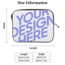 Cargar imagen en el visor de la galería, Bolsa para portátil Copo de nieve sin asa XB0605002 Personalizada de una imagen con Foto Logo Patrón Texto