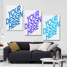 Cargar imagen en el visor de la galería, Cuadros Imágenes Pintura de Múltiples Diseños Impresión Cuadrado Póster Colgante de 3 Paneles 3 Unidad Pintura de Lienzo Para una sola foto (Vertical2:3) Personalizado Personalizada con Foto, Texto o Logo