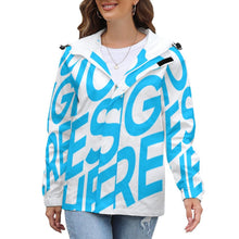 Cargar imagen en el visor de la galería, Chaqueta Manga Larga Ligera de Moda Deportiva con Estampado protegido de Viento Lluvia para Mujer A541 Personalizada con Impresión Completa de una imagen con Foto Logo Patrón Texto