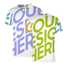 Cargar imagen en el visor de la galería, Camiseta Transpirable de Fútbol Manga Corta Cuello en V para Hombre 3Z06 Personalizada con Impresión Completa de Múltiples Imágenes con Foto Logo Patrón Texto