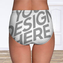 Cargar imagen en el visor de la galería, Braga / Ropa Interior Clásica Regular de Cintura Media para Mujer NZ208 Personalizada con Impresión Completa de múltiples imágenes con Foto Logo Patrón Texto