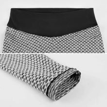 Cargar imagen en el visor de la galería, Pantalones Deportivos Largos / Leggings Elásticos con Patrón de Panal para Yoga Ejercicio para Mujer YJ050 Personalizados con Impresión Completa de Una Imagen con Foto Logo Patrón Texto