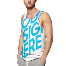Cargar imagen en el visor de la galería, Tank Top Camiseta sin Manga para Hombre BK con Impresión Completa de múltiples imágenes Personalizada con Foto Logo Patrón Texto
