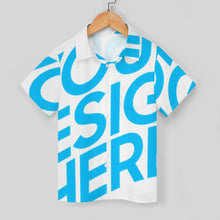 Cargar imagen en el visor de la galería, Camisa niño manga corta con bolsillo 225 personalizado con patrón foto texto (impresión de imagen única)