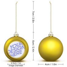 Cargar imagen en el visor de la galería, Bola Navideña de Decoracion Bola de Adorno de Navidad de PC de Plástico JJ0525029 Personalizada Impresion Completa de Una Imagen con Foto Logotipo Patrón Texto