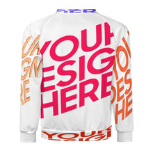 Cargar imagen en el visor de la galería, Sudadera de hombre con cuello redondo A27H personalizado con patrón foto texto (impresión de imágenes múltiples)
