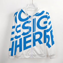 Cargar imagen en el visor de la galería, Sudadera con Capucha de felpa con cremallera Chaqueta de forro polar para hombre GH Personalizada con Impresión Completa de una imagen con Foto Logo Patrón Texto