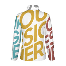 Cargar imagen en el visor de la galería, Top Deportivo con Cierre Manga Larga para Yoga Deporte Correr para Mujer SDS007 Personalizado con Impresión Completa de Múltiples Imágenes con Foto Logo Patrón Texto