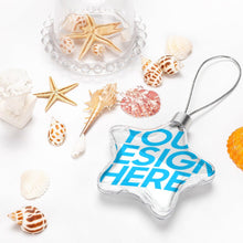 Cargar imagen en el visor de la galería, Adornos para Navidad adorno colgante con forma de estrella adornos festivos para fiestas Personalizado con Foto Texto o Logo