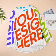 Cargar imagen en el visor de la galería, Camiseta Larga Casual Cuello Redondo Manga Larga de Moda  para mujer BL Personalizada con impresión completa de múltiples imágenes con Foto Logo Patrón Texto