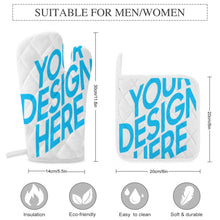 Cargar imagen en el visor de la galería, Guantes Aislantes y Agarraderas (Combo de Tres Piezas) con Diseño Personalizado Personalizada de Tus Fotos o Nombres