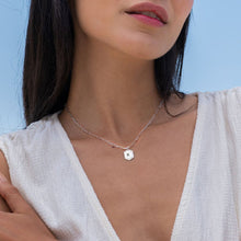 Cargar imagen en el visor de la galería, Collar con colgante hexagonal Longitud Ajustable en plata de ley 925 chapado de oro rosa de 18K para mujer hombre X0053 Personalizado con texto nombre