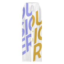 Cargar imagen en el visor de la galería, Pantalón de Pijama Largo Elástico / Pantalones de Pijama para Mujer de Tejido Ligero para Estar en Casa EEP Personalizados Impresion Completa de Múltiples Imágenes con Foto Logo Patrón Texto