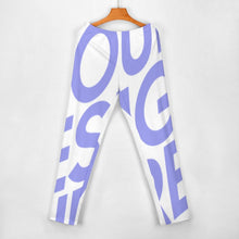 Cargar imagen en el visor de la galería, Traje holgado casual de dos piezas Conjunto Top hombros caídos Pantalones largos para mujer VTZ Personalizado con Impresión Completa de una imagen con Foto Logo Patrón Texto