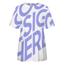 Cargar imagen en el visor de la galería, Camiseta algodón puro estampado manga corta para mujer ay001 Personalizada con Impresión Completa de una imagen con Foto Logo Patrón Texto