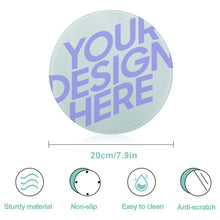 Cargar imagen en el visor de la galería, Tabla de Cortar Redonda / Tabla de Corte de Vidrio Templado para Cocina Hogar JJ0522208 Personalizada Impresion Completa de Una Imagen con Foto Logo Patrón Texto