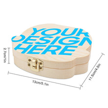 Cargar imagen en el visor de la galería, Caja de dientes de bebé, organizador de madera para niños para dientes de bebé, lindo recipiente de dientes para niños con pinzas y botella lanugo para mantener la memoria de la infancia YT1203000 Personalizado Personalizada con Foto, Texto o Logo