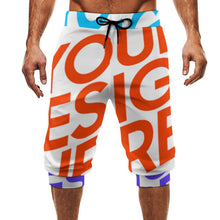 Cargar imagen en el visor de la galería, Pantalones cortos deportivos con piernas atadas con estampado para hombre AIP Personalizado con Impresión Completa de múltiples imágenes con Foto Logo Patrón Texto