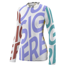 Cargar imagen en el visor de la galería, Camiseta Manga Larga de Protección Solar para Mujer NZ143 Personalizada con Impresión Completa de v con Foto Logo Patrón Texto