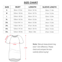 Cargar imagen en el visor de la galería, Camiseta larga cuello redondo manga corta talla grande para mujer AQT Personalizada con Impresión Completa de una imagen con Foto Logo Patrón Texto