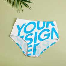 Cargar imagen en el visor de la galería, Braga de cintura alta de moda con estampado para mujer NZ052 personalizada con Impresión Completa de una imagen con Foto Logo Patrón Texto