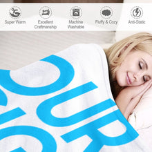 Cargar imagen en el visor de la galería, JJ0519079 Manta de Franela Anti-Pilling con Impresión a Una Cara de Diseño Personalizado Personalizada con Foto, Texto o Logo