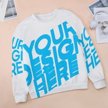 Cargar imagen en el visor de la galería, Sudadera Manga Larga con Cuello Redondo de Moda para mujer RH Personalizada con impresión completa de Dos Imágenes con Foto Logo Patrón Texto