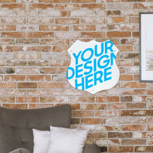 Cargar imagen en el visor de la galería, Pintura Colgante de Hierro (Forma de Escudo) con Impresión UV de Diseño Personalizado con Tus Fotos o Textos Online