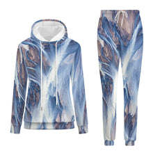 Cargar imagen en el visor de la galería, Conjunto de sudadera con capucha casual para mujer 4T03 Personalizado con Impresión Completa de una imagen con Foto Logo Patrón Texto